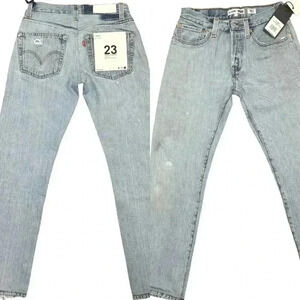 Re/Done Reworked Levi’s Low Slung Straight in Light Indigo, size 23, NWT